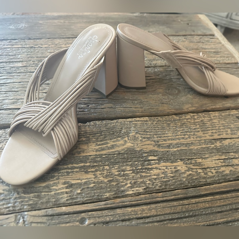 Size 10 Charles David Neutral Heeled Sandal.